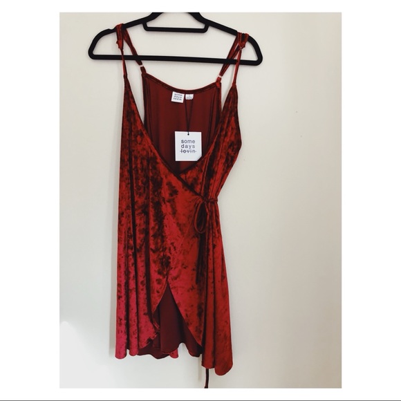Somedays Lovin Allure Velvet Wrap Dress - Picture 1 of 3